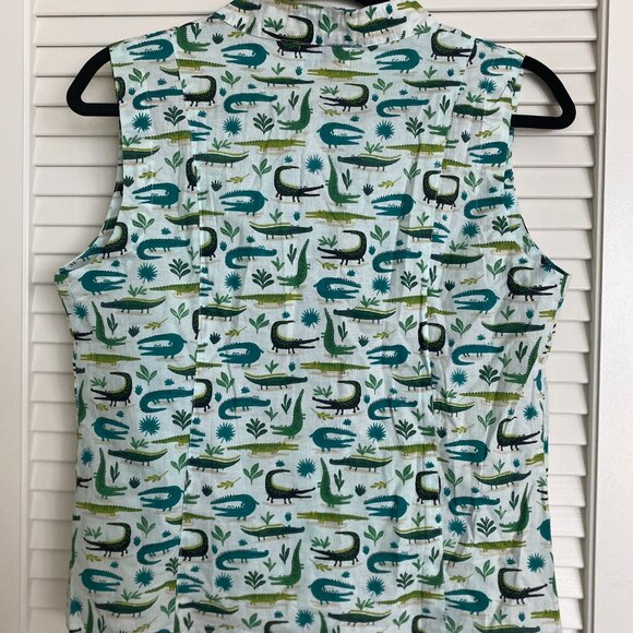 OM (Australian Brand) playful croc top. Sleeveless size 12/ Zoe top - Picture 10 of 14